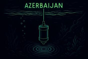 Hazar kıyısında suya yakın konumlandırılmış hidrofon